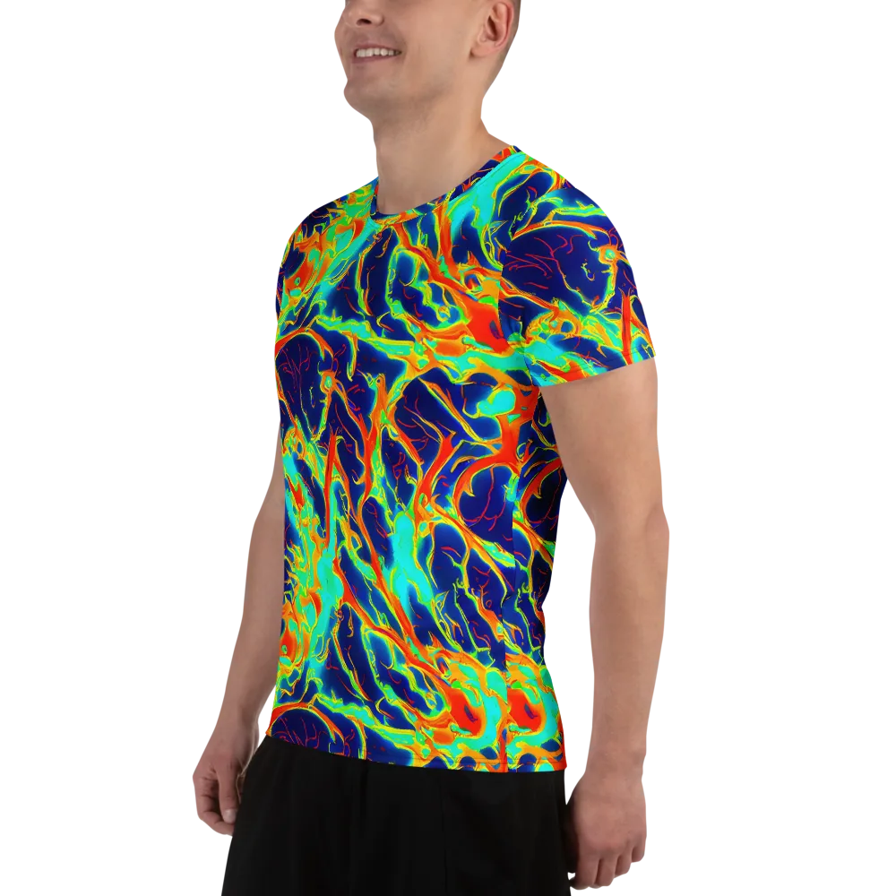 Prismatic Heat on Men's Athletic T-Shirt — Left