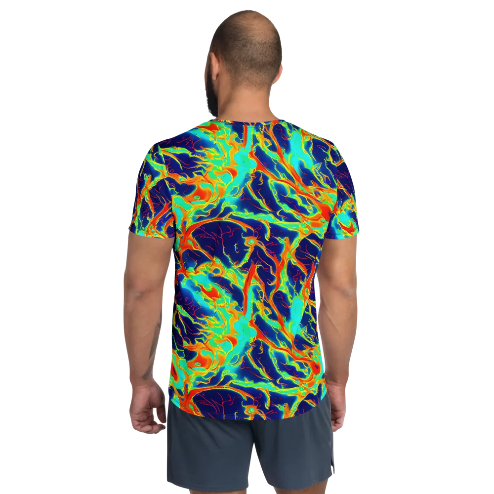 Prismatic Heat on Men's Athletic T-Shirt — Back