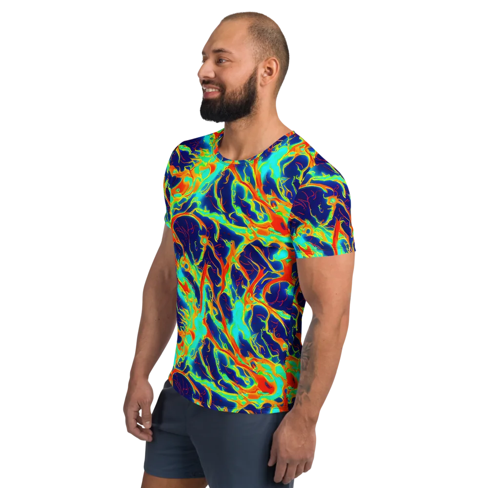 Prismatic Heat on Men's Athletic T-Shirt — Left