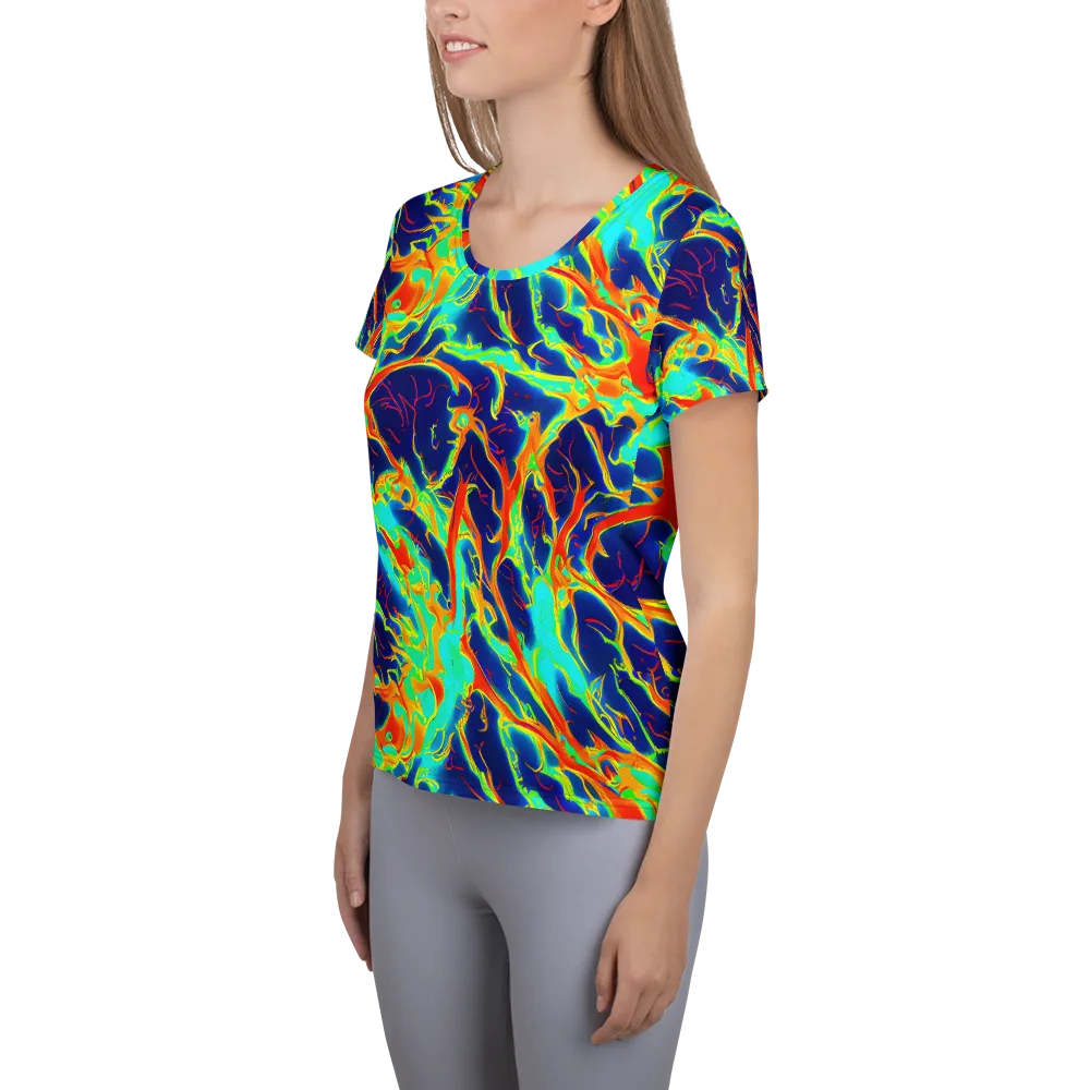 Prismatic Heat on Women's Athletic T-Shirt — Left