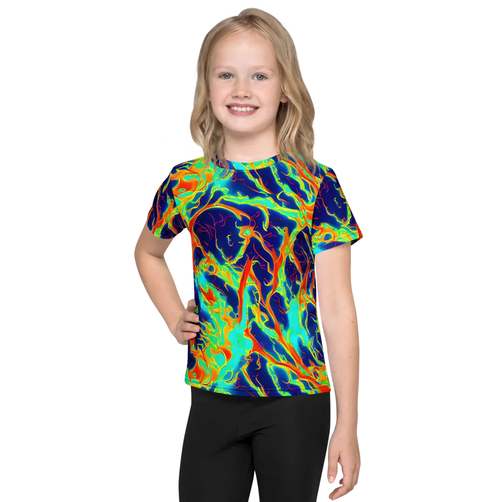 Prismatic Heat on Kids Crew Neck T-Shirt — Front