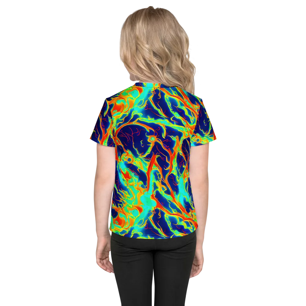 Prismatic Heat on Kids Crew Neck T-Shirt — Back