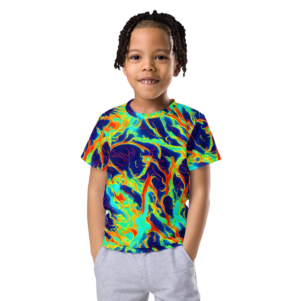 Prismatic Heat on Kids Crew Neck T-Shirt — Front