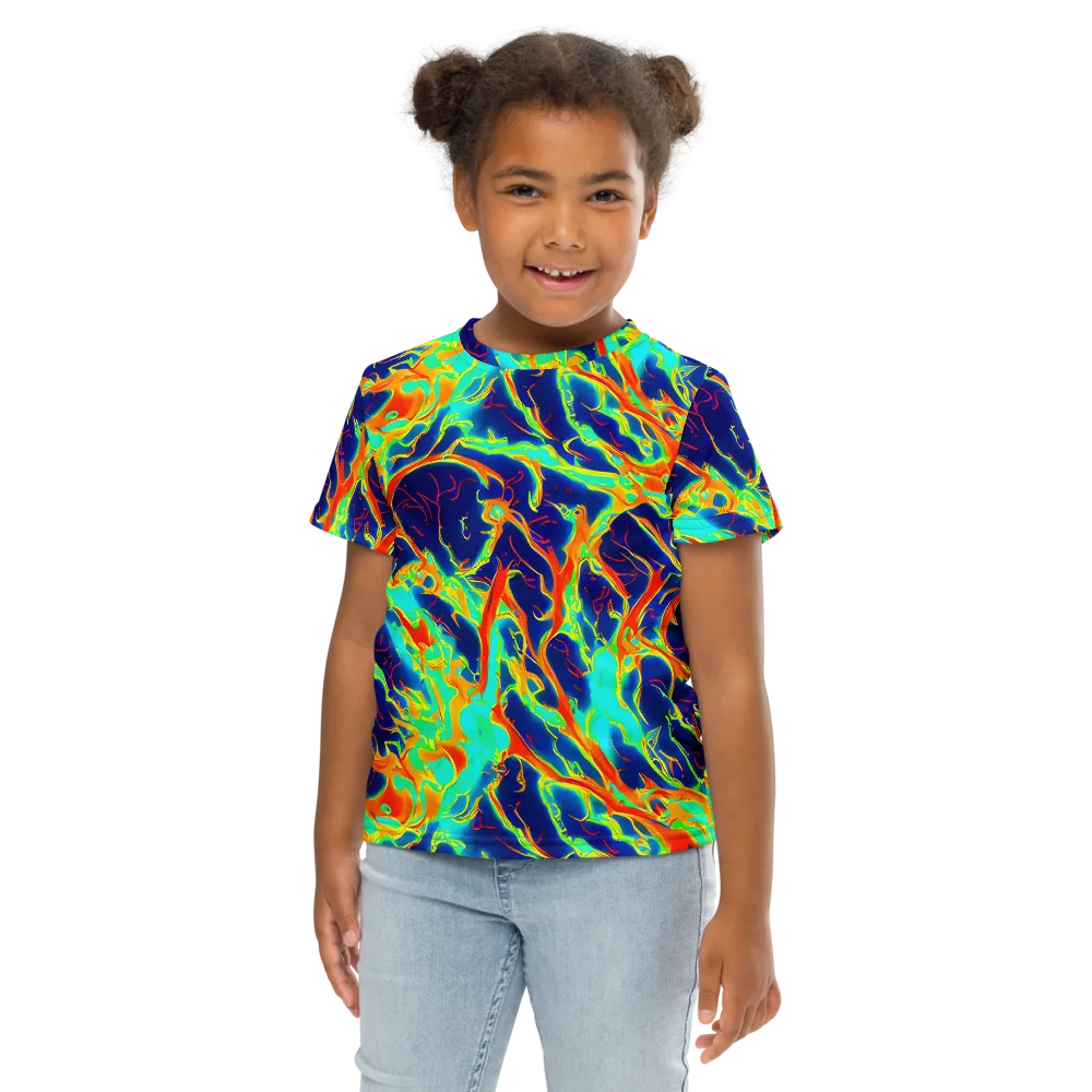 Prismatic Heat on Kids Crew Neck T-Shirt — Front
