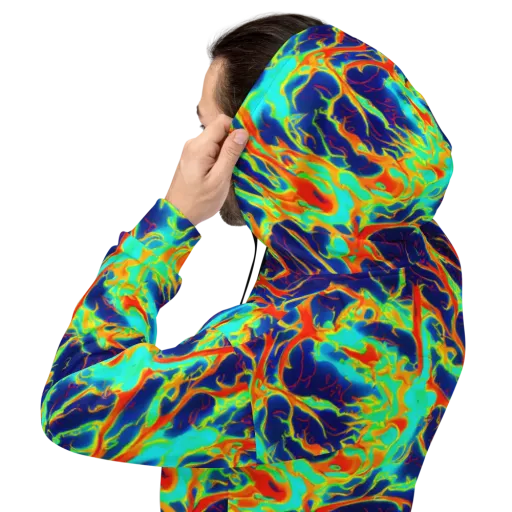 Prismatic Heat on a Hoodie