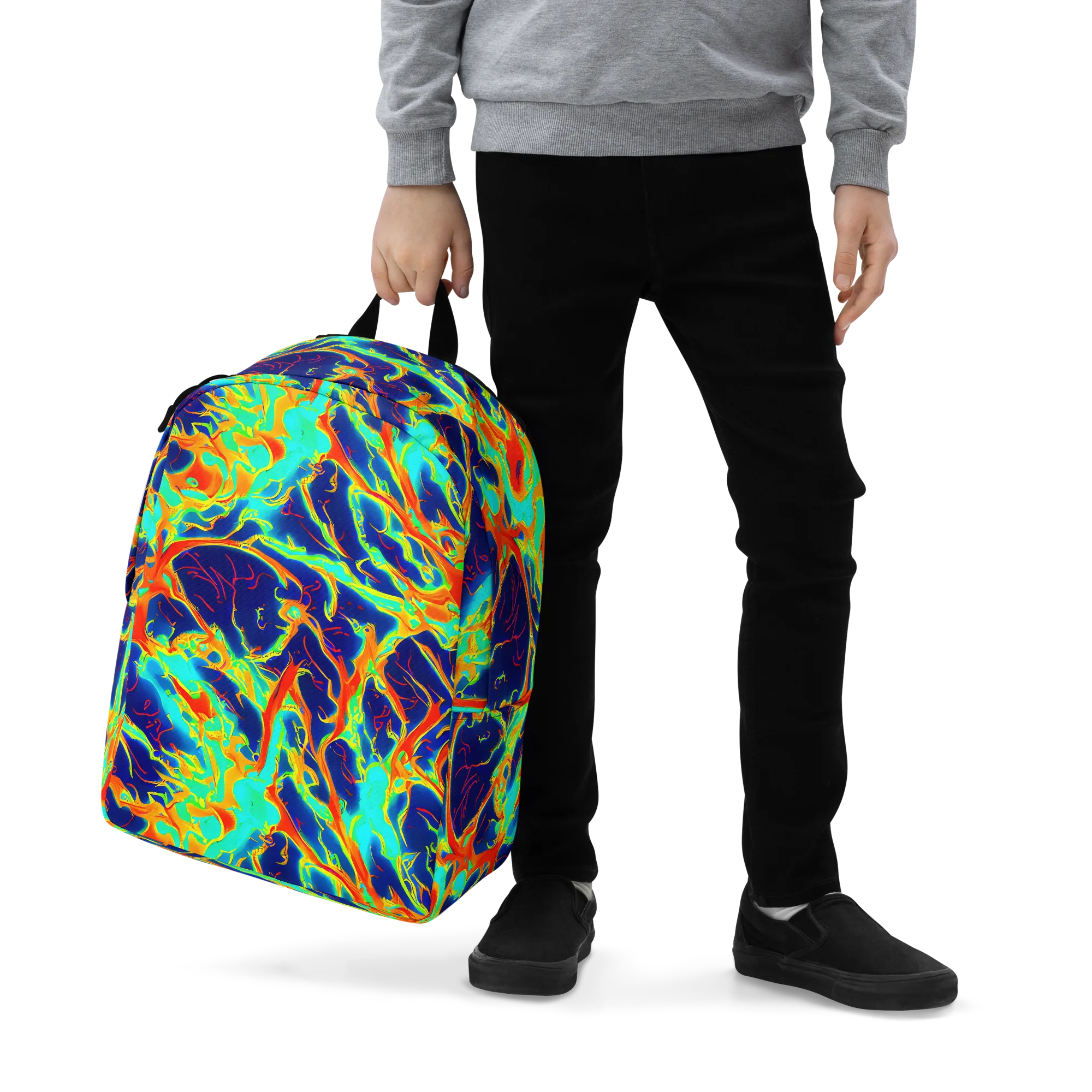 Prismatic Heat on Minimalist Backpack — Zoomed-in