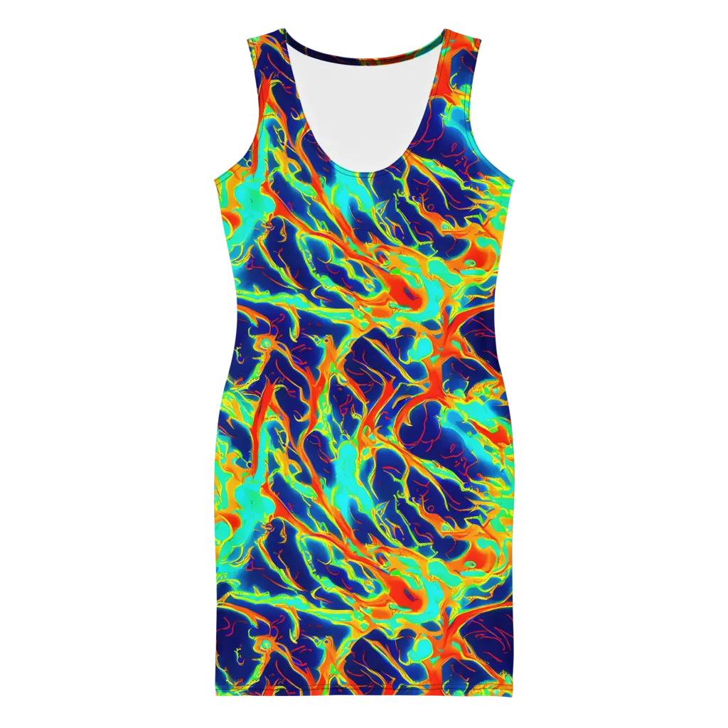 Prismatic Heat on Bodycon Dress — Front