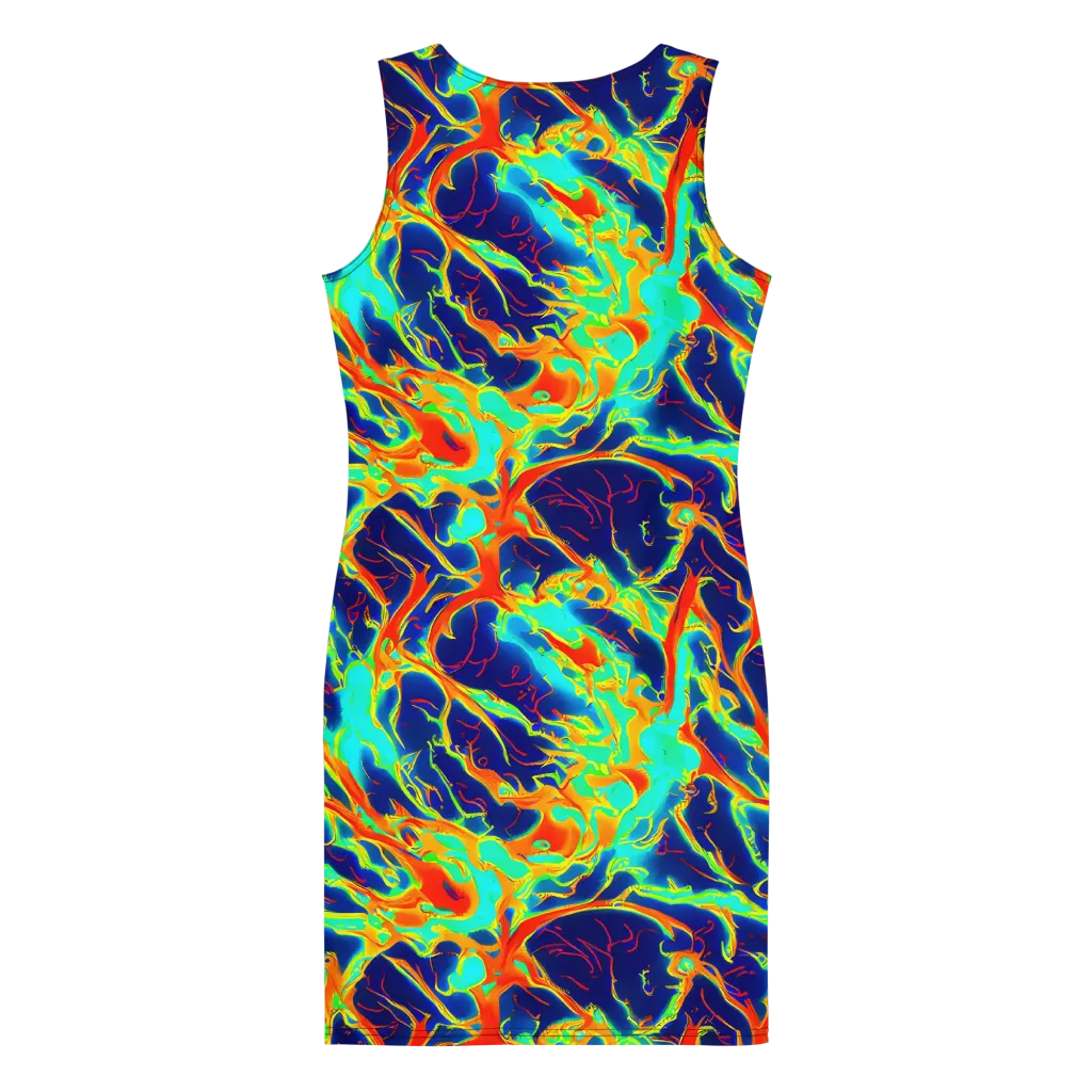 Prismatic Heat on Bodycon Dress — Back