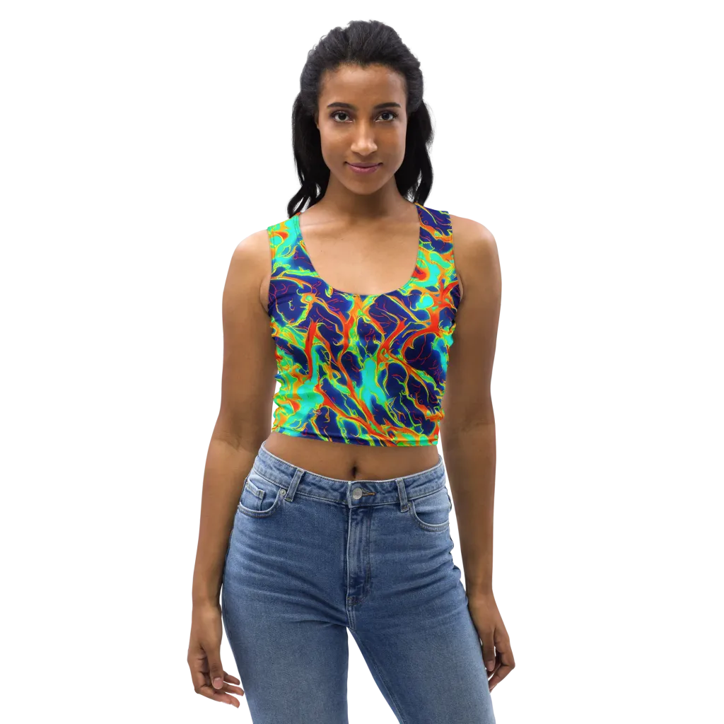 Prismatic Heat on Crop Top — Front