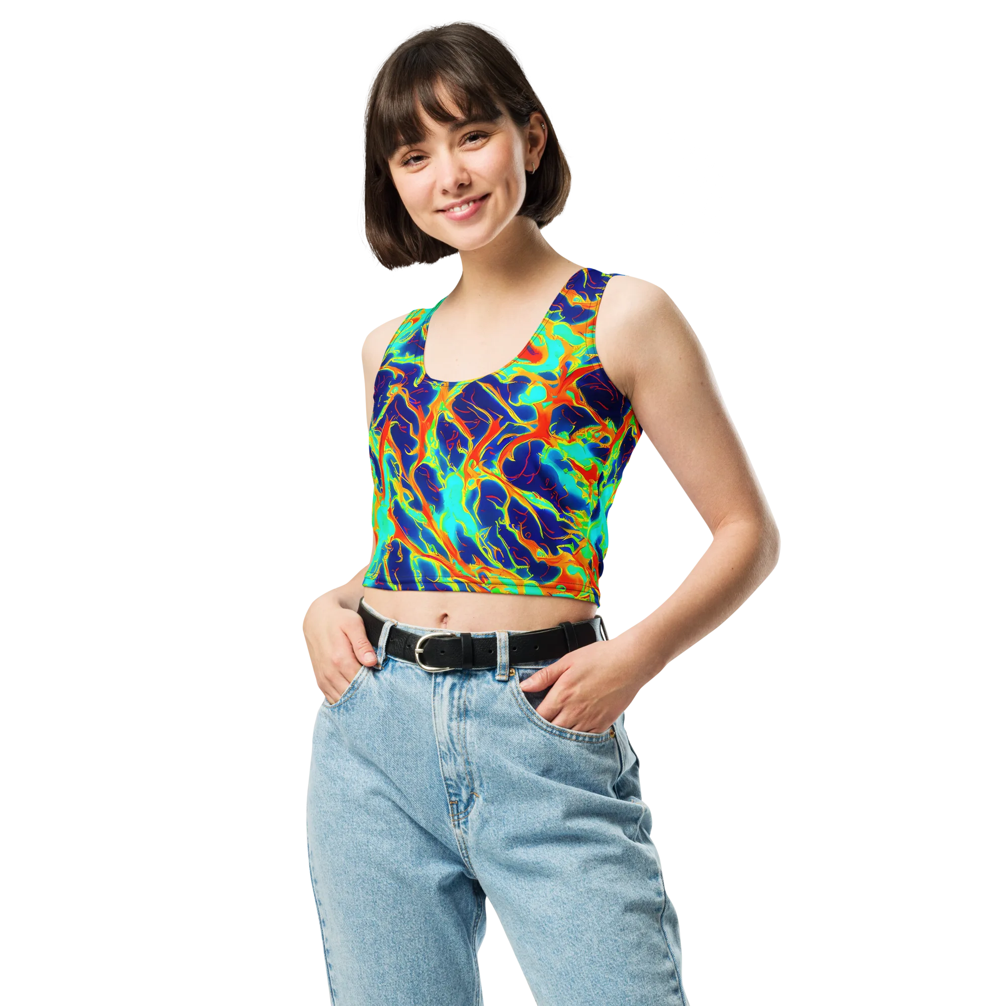 Prismatic Heat on Crop Top — Front