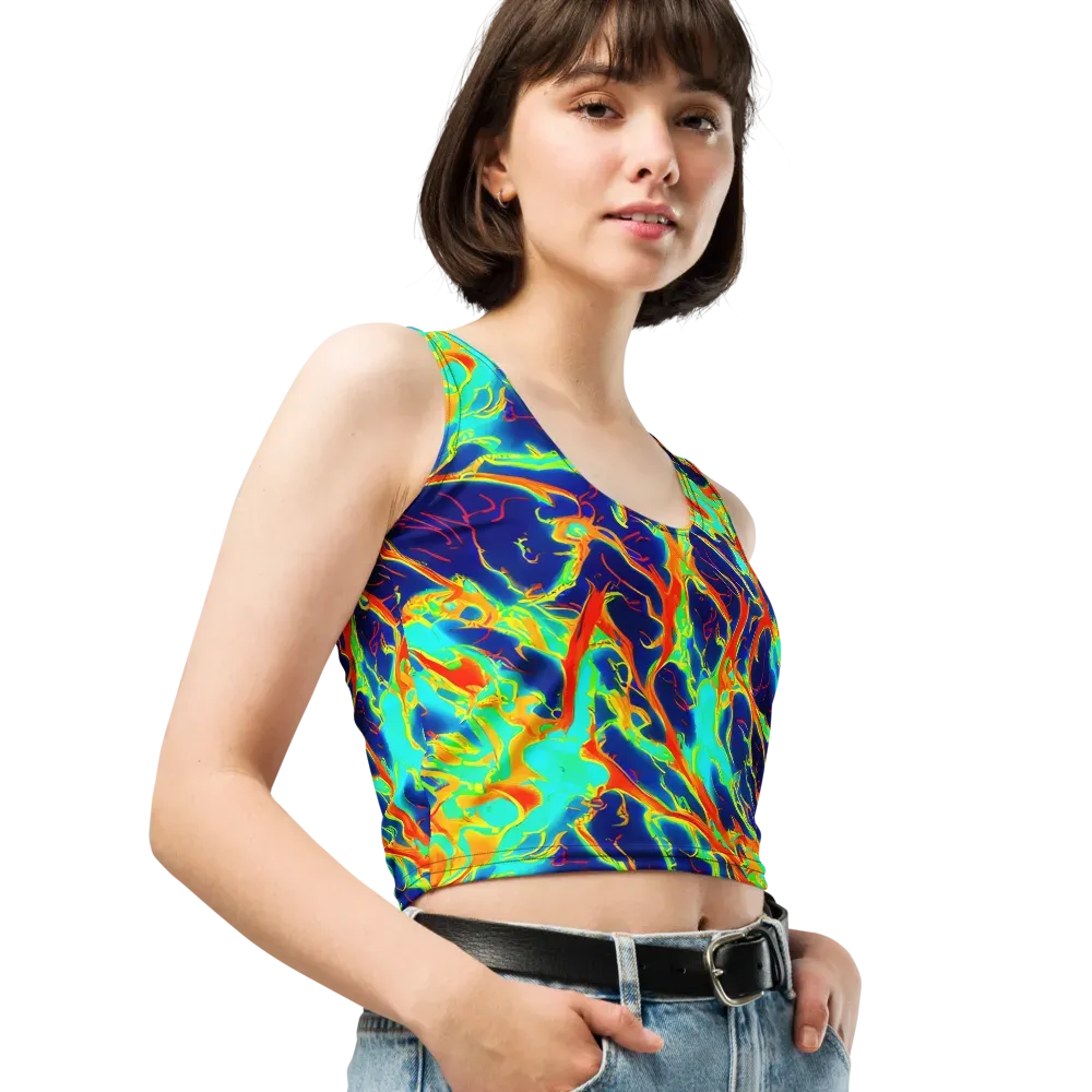 Prismatic Heat on Crop Top — Right Front