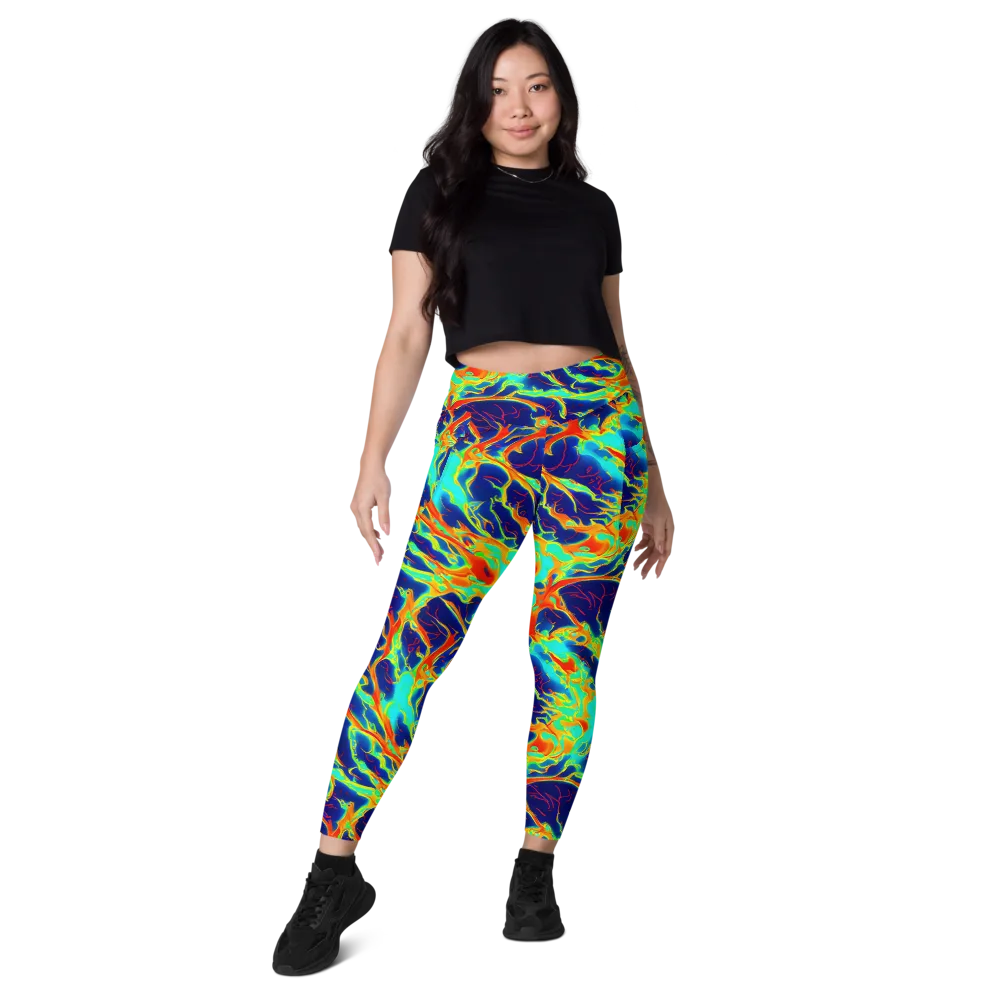 Prismatic Heat on Leggings with Pockets — Front
