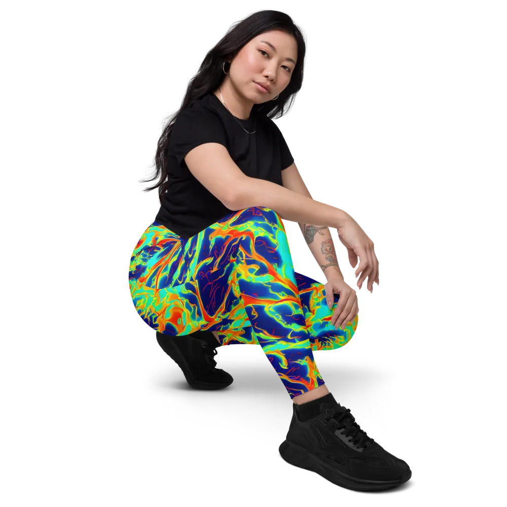 Prismatic Heat on Leggings with Pockets — Right Front