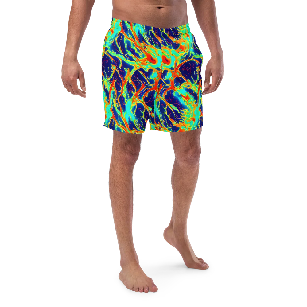 Prismatic Heat on Swim Trunks — Front