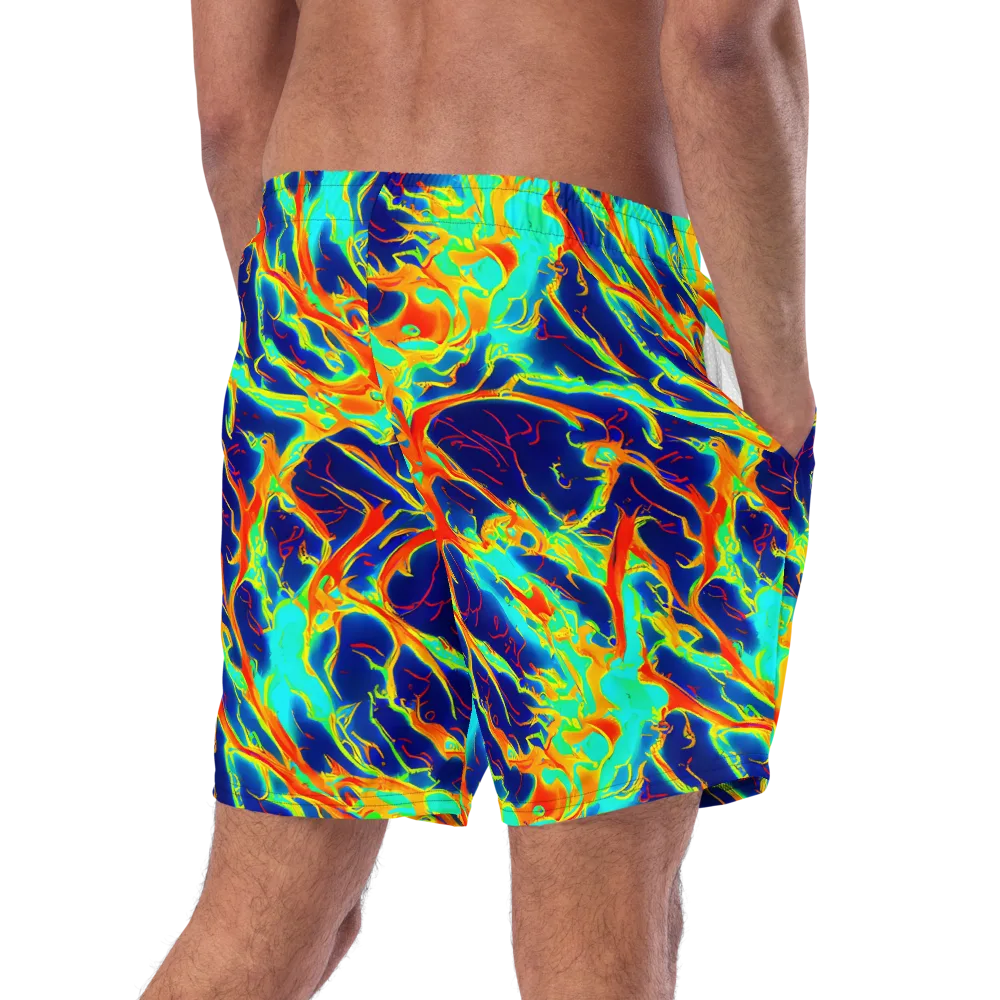 Prismatic Heat on Swim Trunks — Right Back