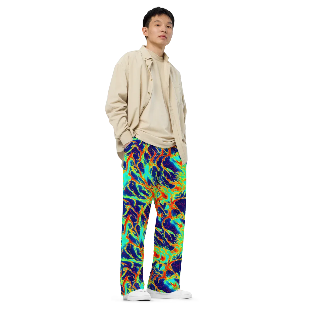 Prismatic Heat on Wide-Leg Pants — Right Front