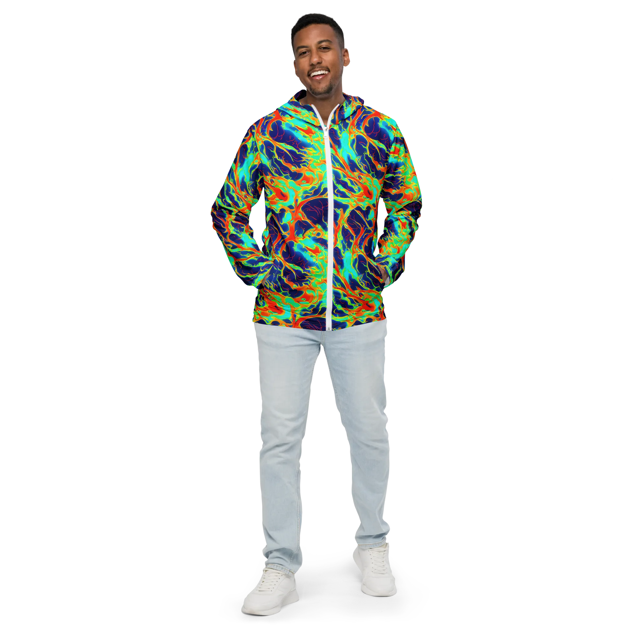 Prismatic Heat on Men's Windbreaker — Front