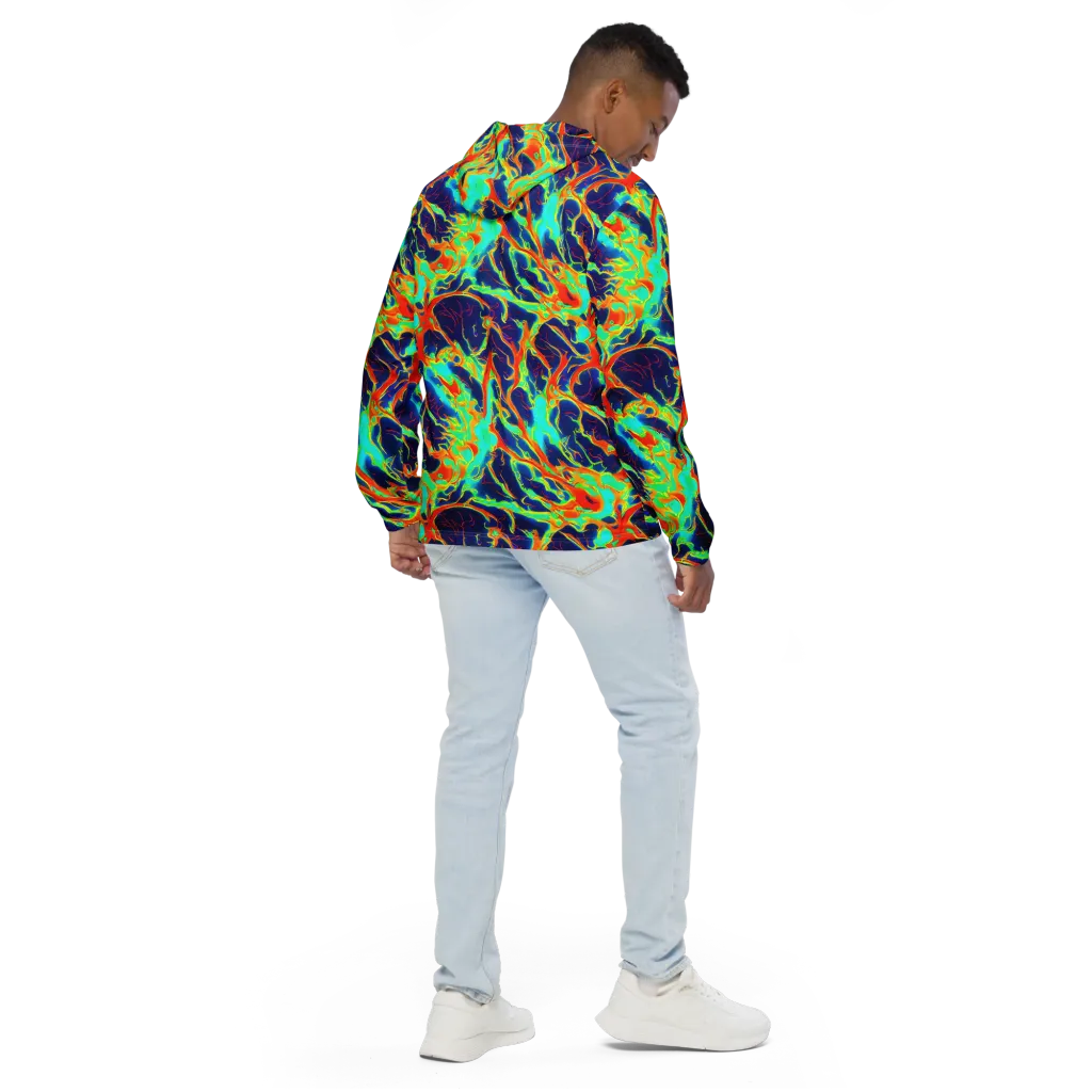 Prismatic Heat on Men's Windbreaker — Back