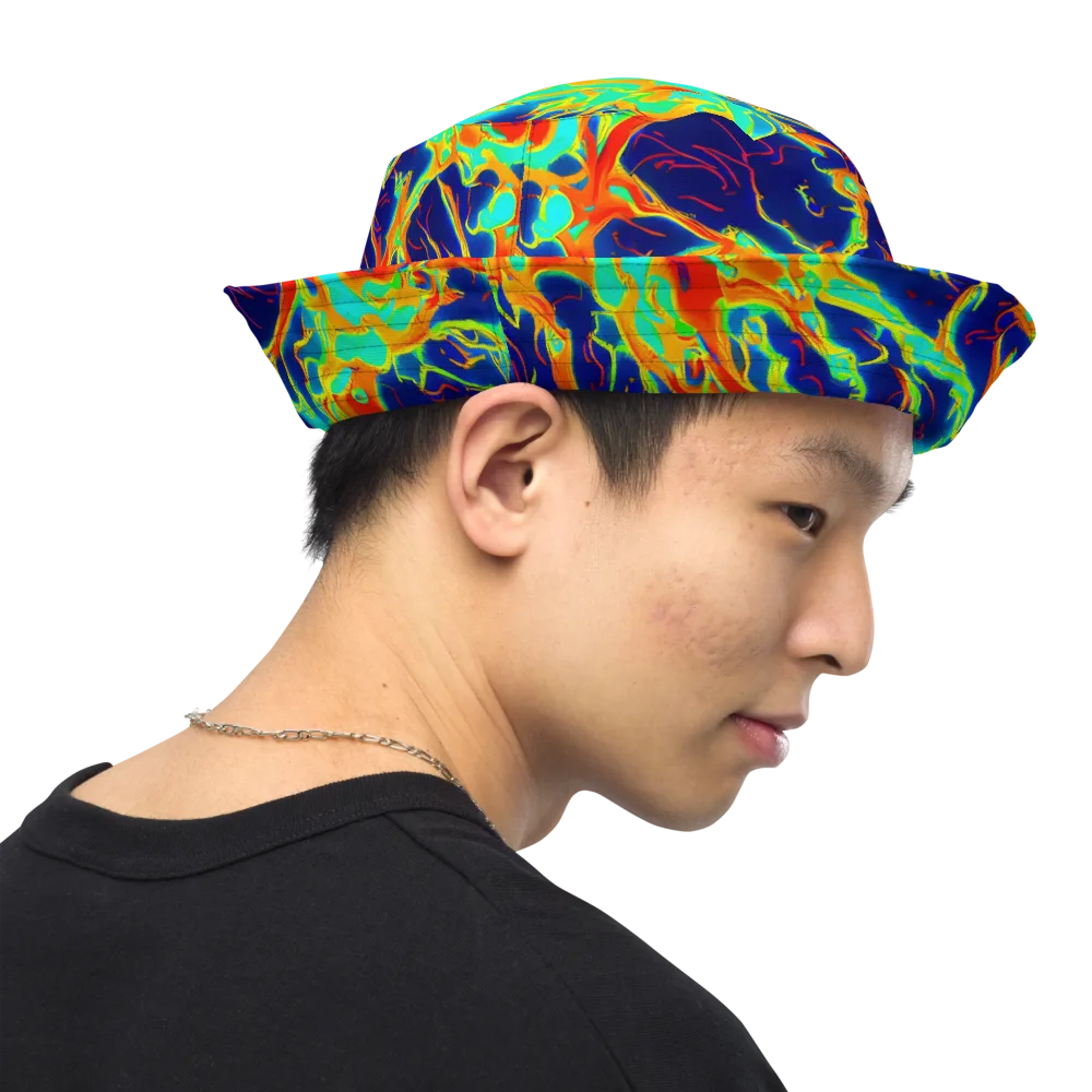 Prismatic Heat on Reversible Bucket Hat — Right Outside
