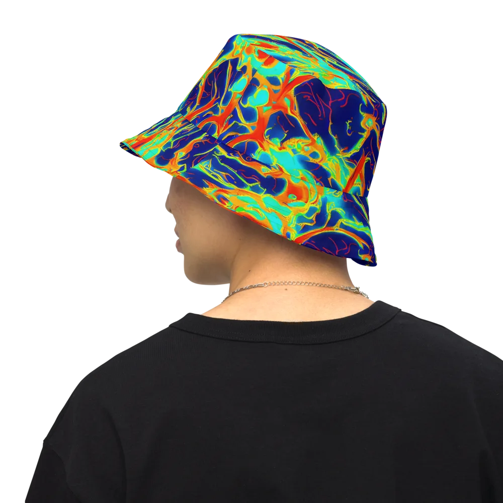 Prismatic Heat on Reversible Bucket Hat — Back Inside