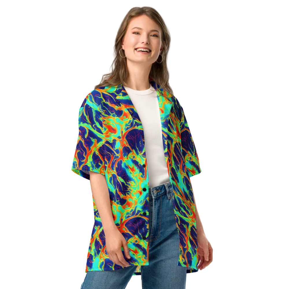 Prismatic Heat on Button Shirt — Front