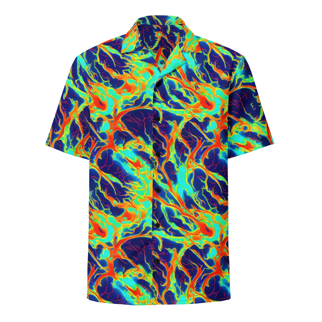 Prismatic Heat on Button Shirt — Front