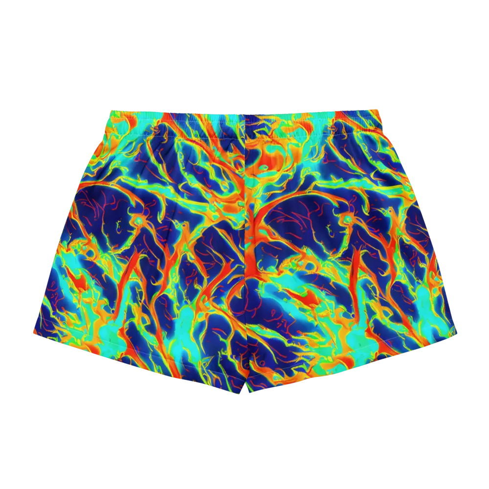 Prismatic Heat on Women's Pajama Shorts — Back