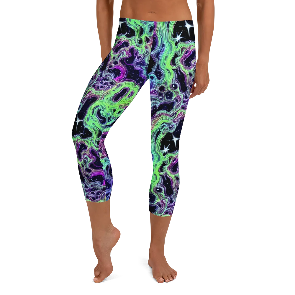 Celestial Molten on Capri Leggings — Front