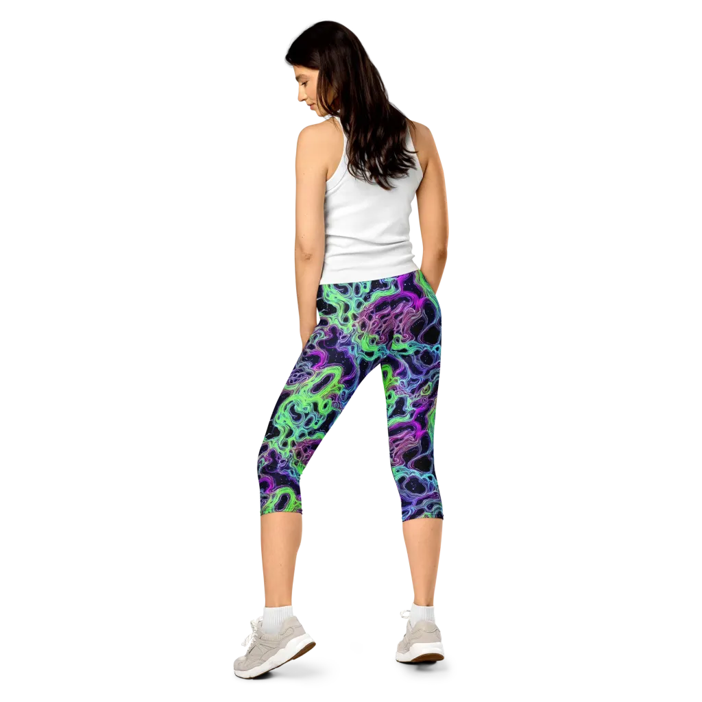 Celestial Molten on Capri Leggings — Back