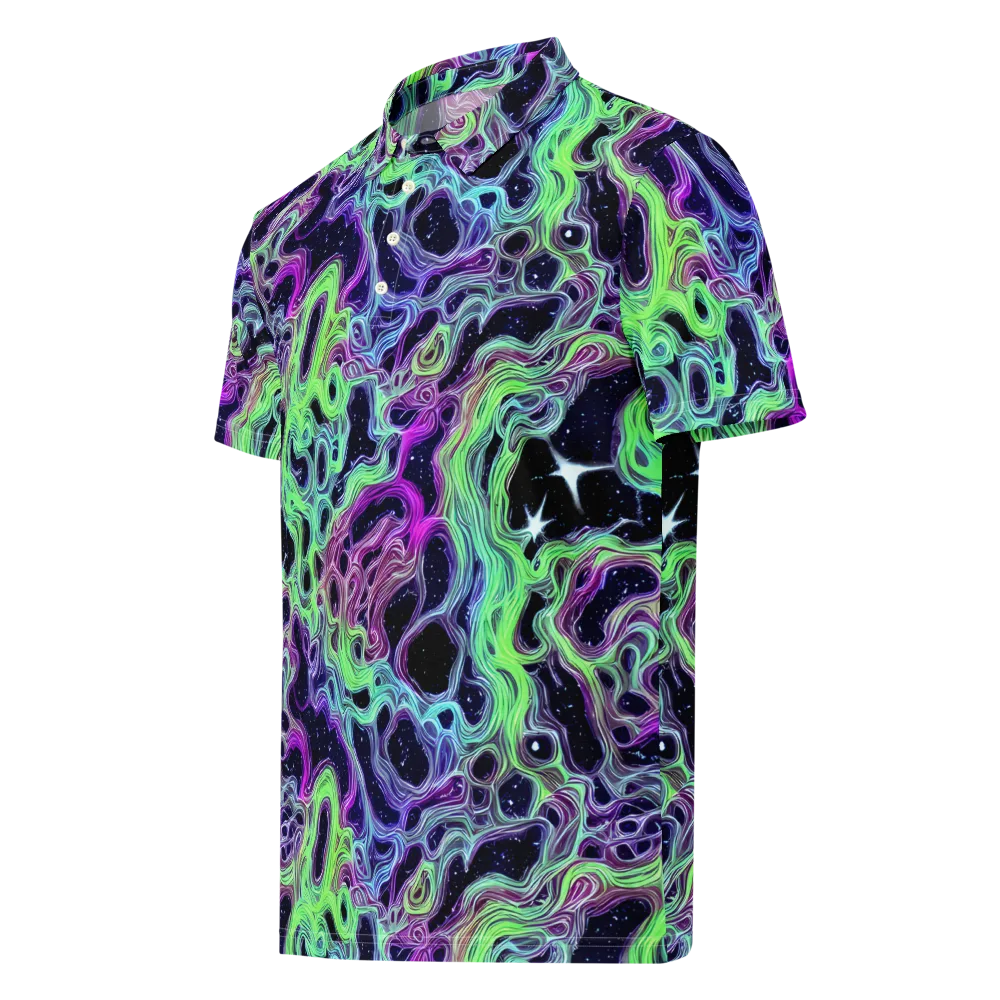 Celestial Molten on Men's Slim Fit Polo Shirt — Left Front