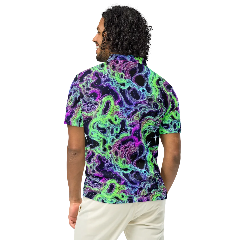 Celestial Molten on Men's Slim Fit Polo Shirt — Back