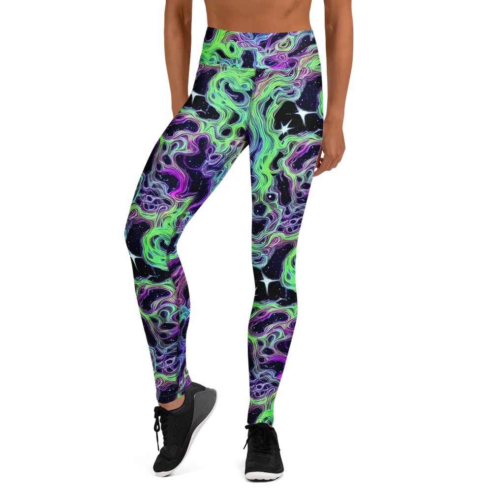 Celestial Molten on Yoga Leggings — Front