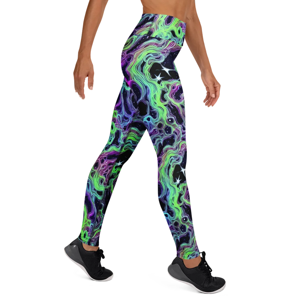 Celestial Molten on Yoga Leggings — Right