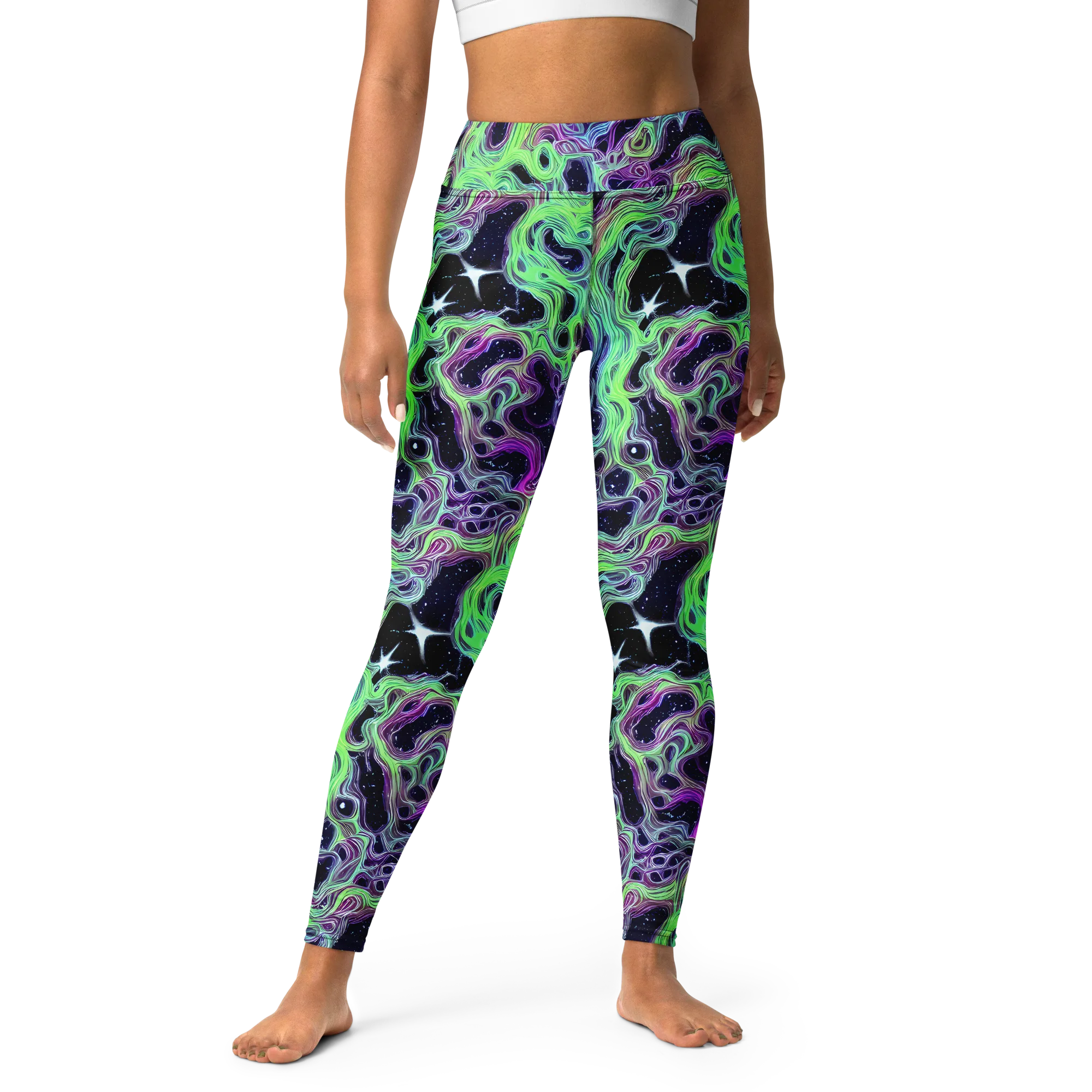 Celestial Molten on Yoga Leggings — Front