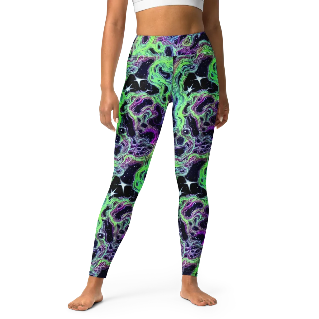 Celestial Molten on Yoga Leggings — Front
