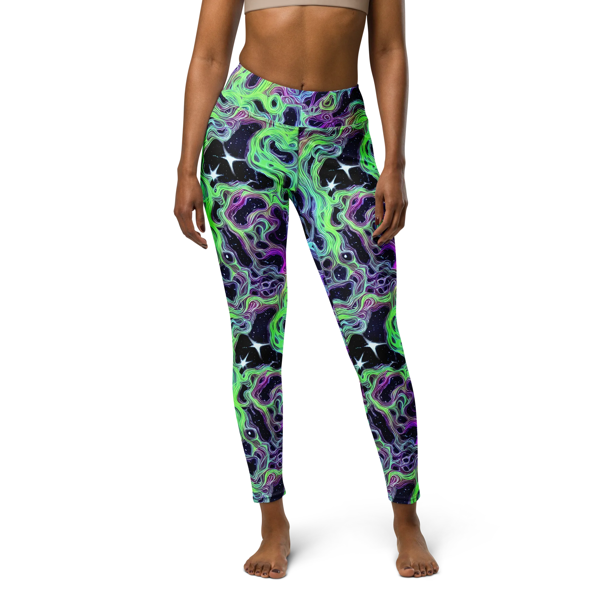 Celestial Molten on Yoga Leggings — Front