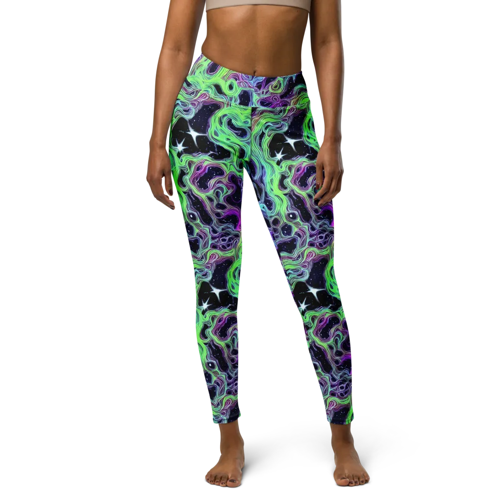 Celestial Molten on Yoga Leggings — Front