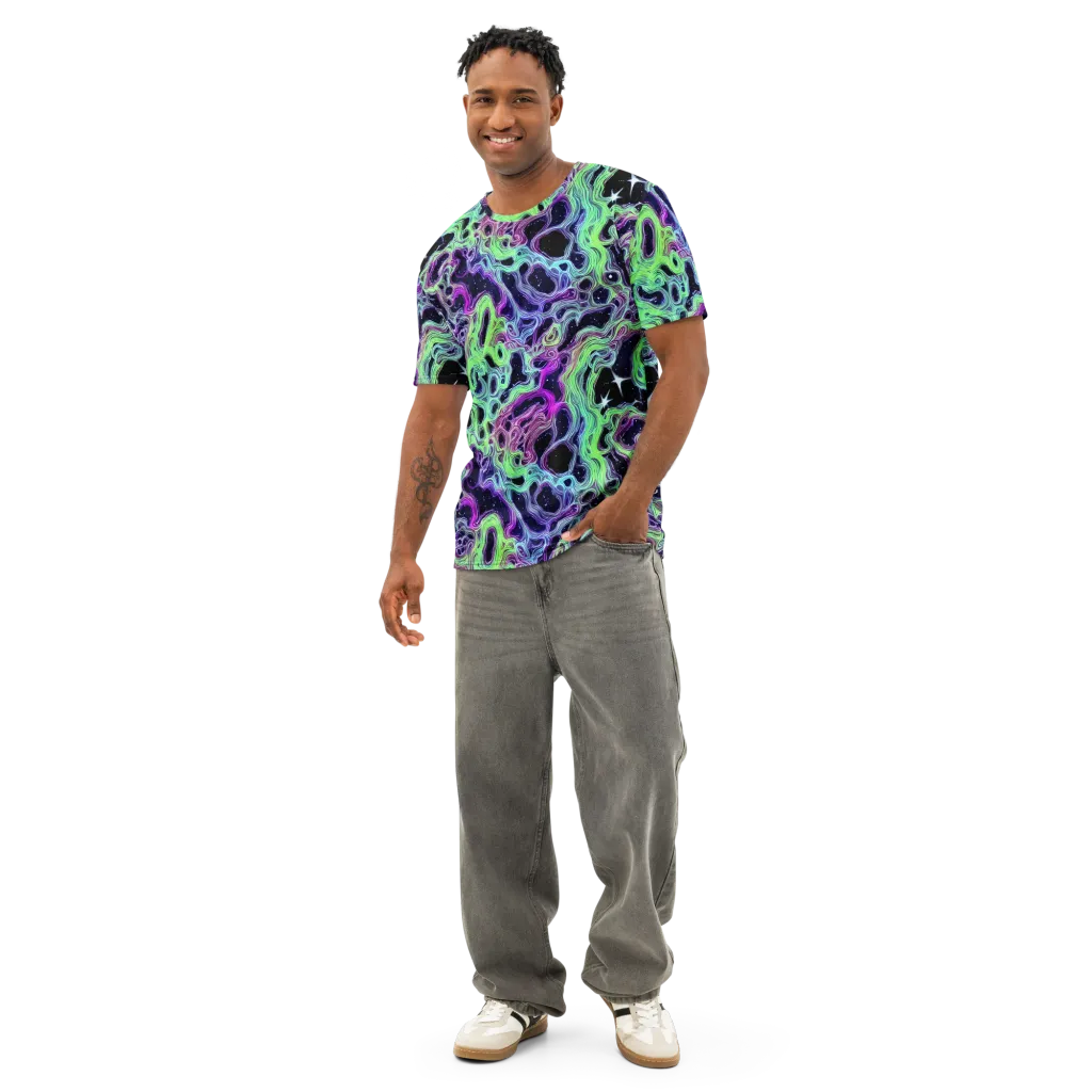 Celestial Molten on Men's Cotton Crew Neck T-Shirt — Front