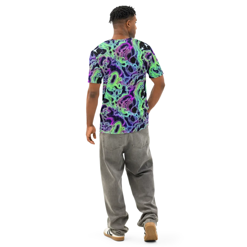 Celestial Molten on Men's Cotton Crew Neck T-Shirt — Back