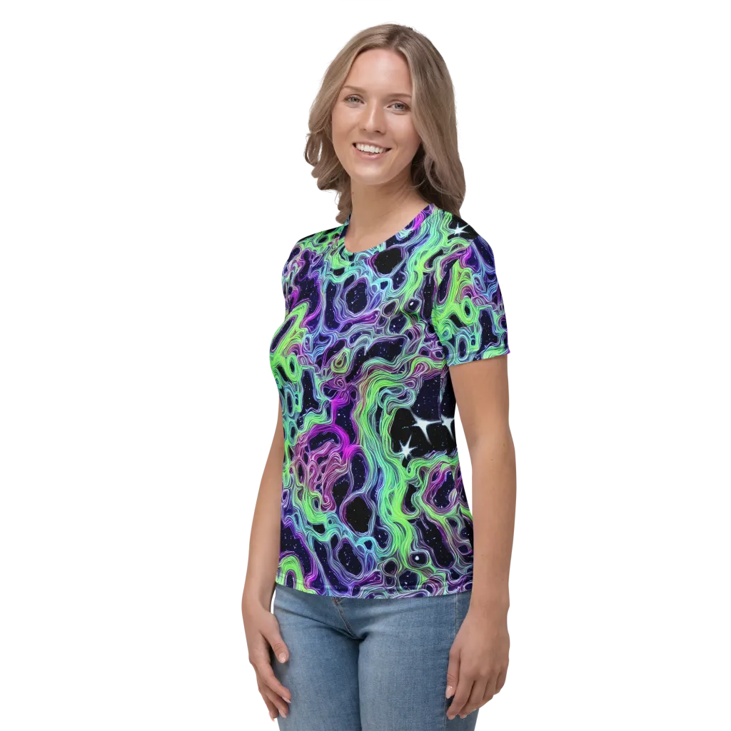 Celestial Molten on Women's Crew Neck T-Shirt — Left