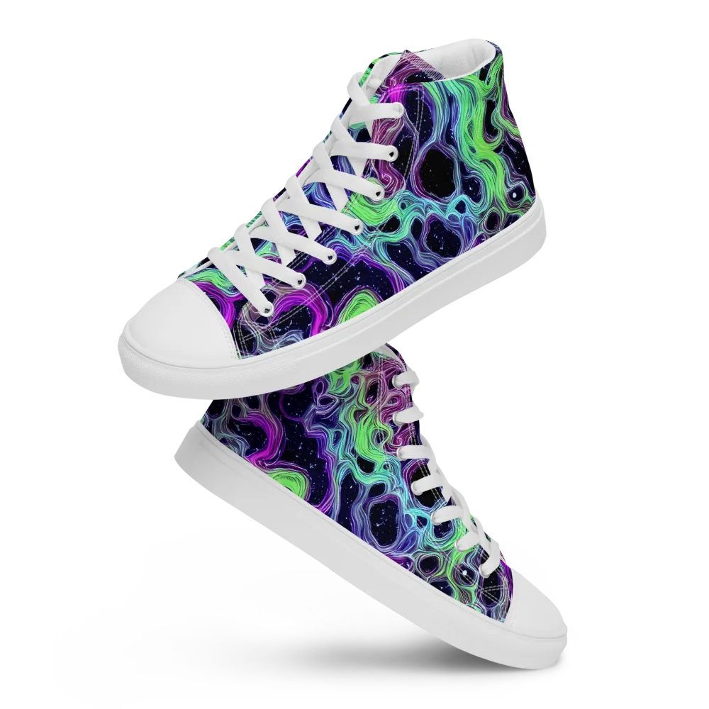 Celestial Molten on Women's High Top Canvas Shoes — Front