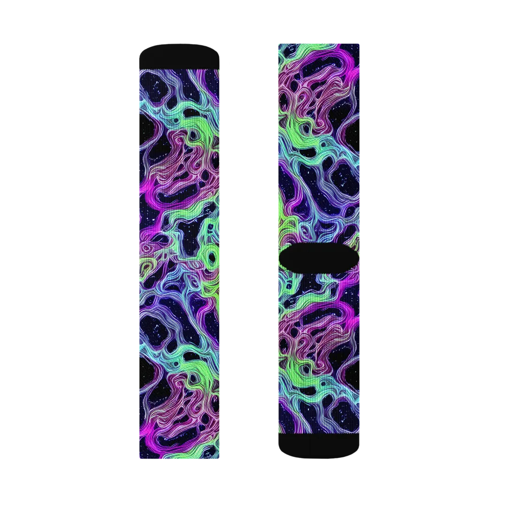 Celestial Molten on Socks — Left Sock