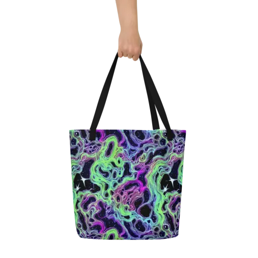 Celestial Molten on a Large Tote Bag W/ Pocket