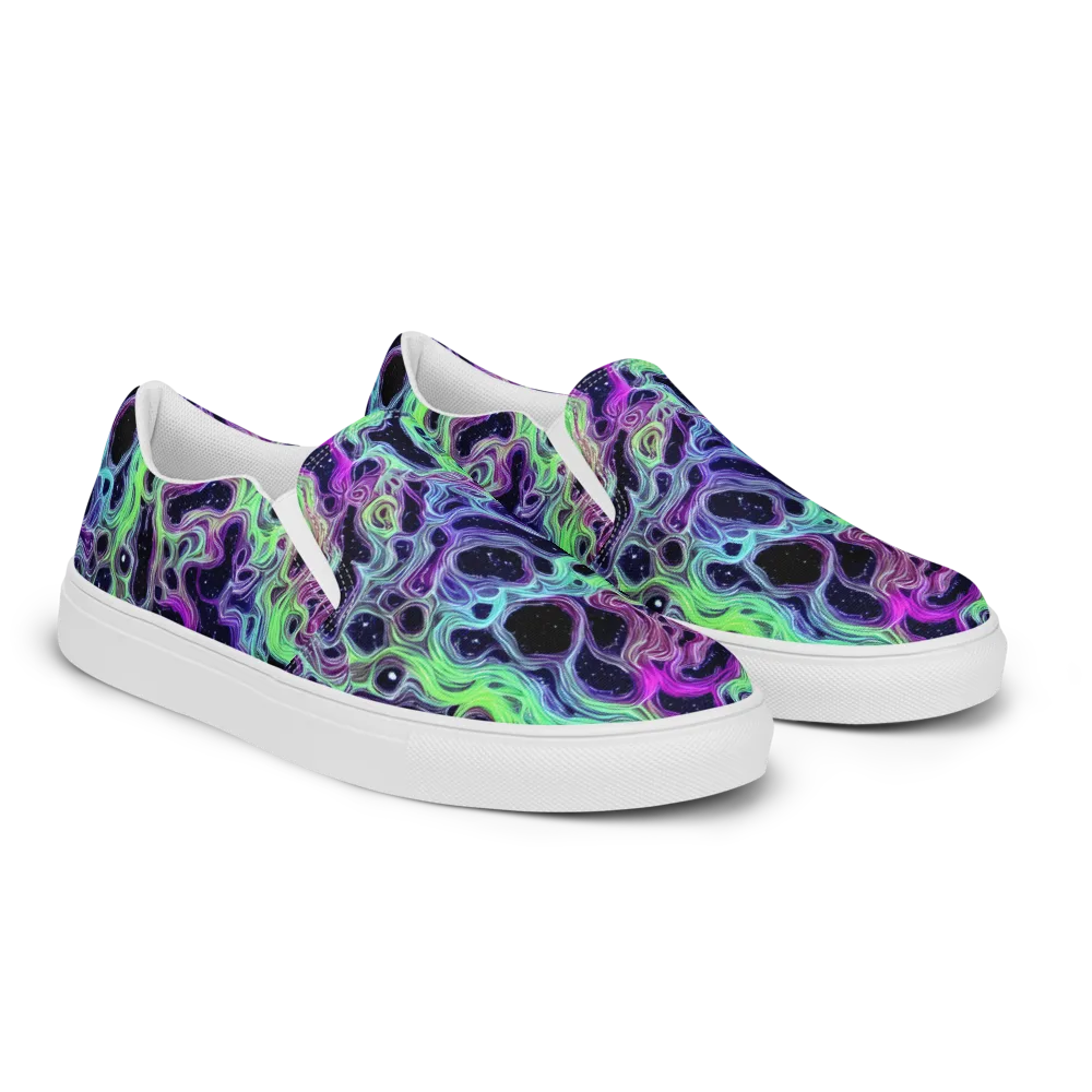 Celestial Molten on Women's Slip-On Canvas Shoes — Right Front