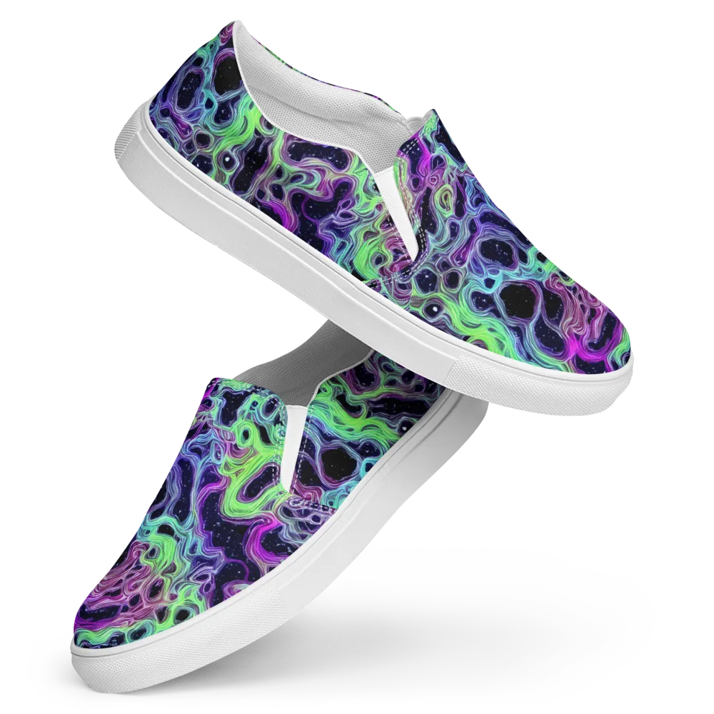 Celestial Molten on Women's Slip-On Canvas Shoes — Front