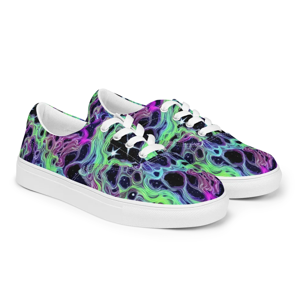 Celestial Molten on Men's Lace-Up Canvas Shoes — Right Front