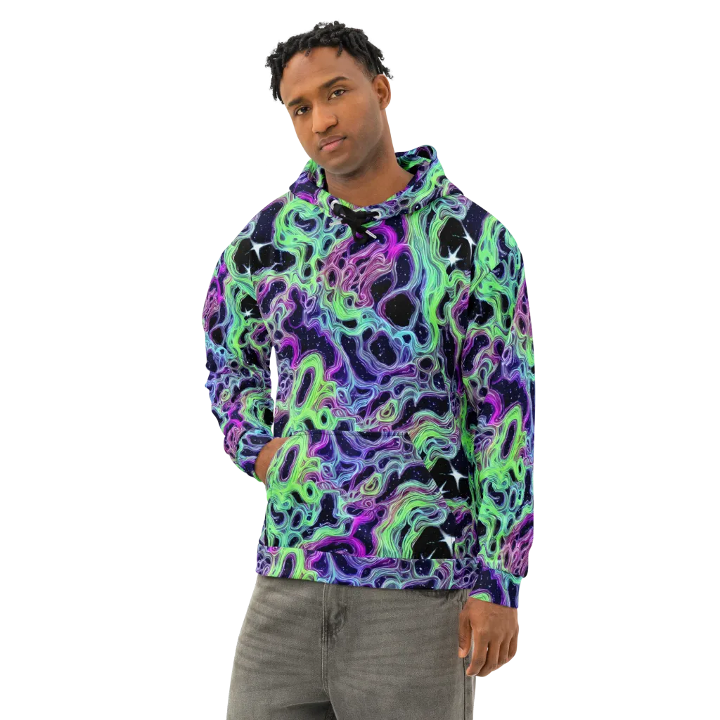 Celestial Molten on Cotton Hoodie — Left Front