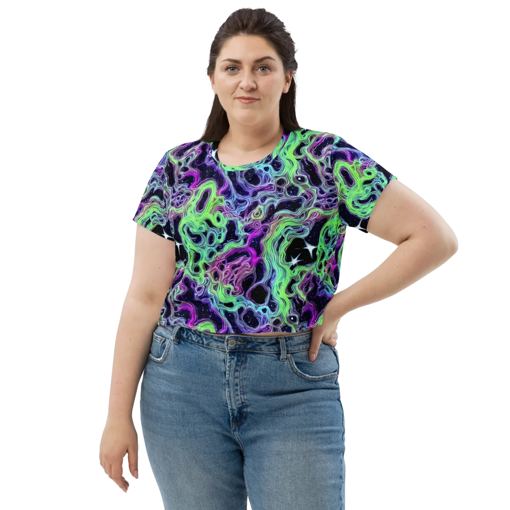 Celestial Molten on Crop Tee — Front