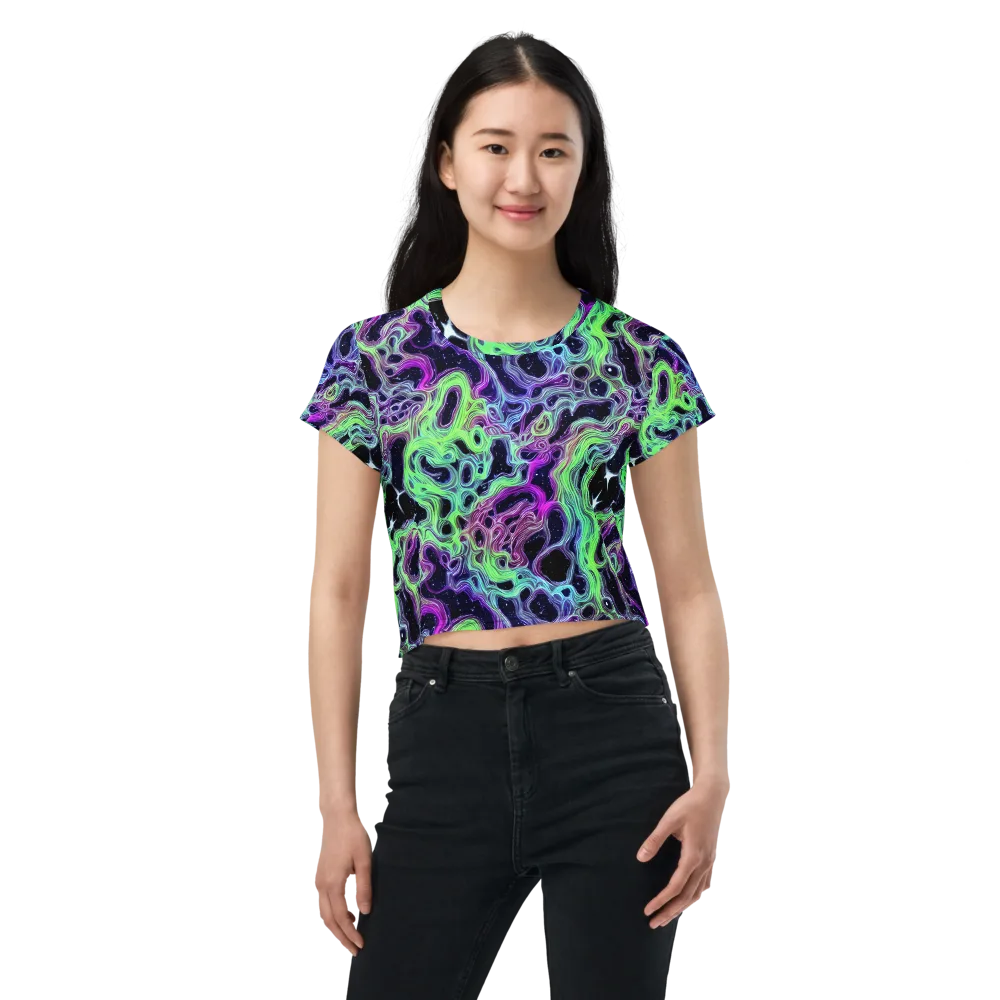 Celestial Molten on Crop Tee — Front