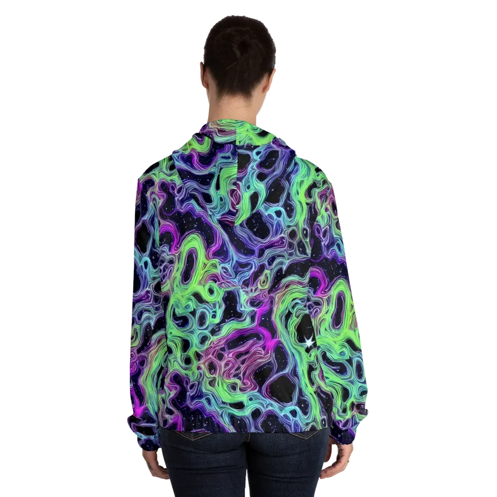 Celestial Molten on Women's Full-Zip Hoodie — Back On Person